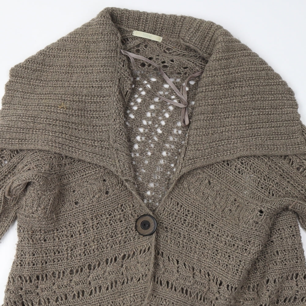 M&S Womens Brown  Knit Cardigan Jumper Size 20