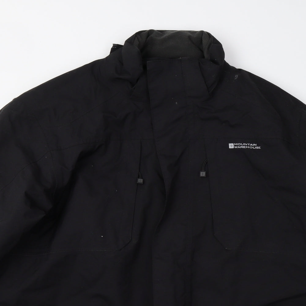 Mountain Warehouse Mens Black   Overcoat Coat Size L