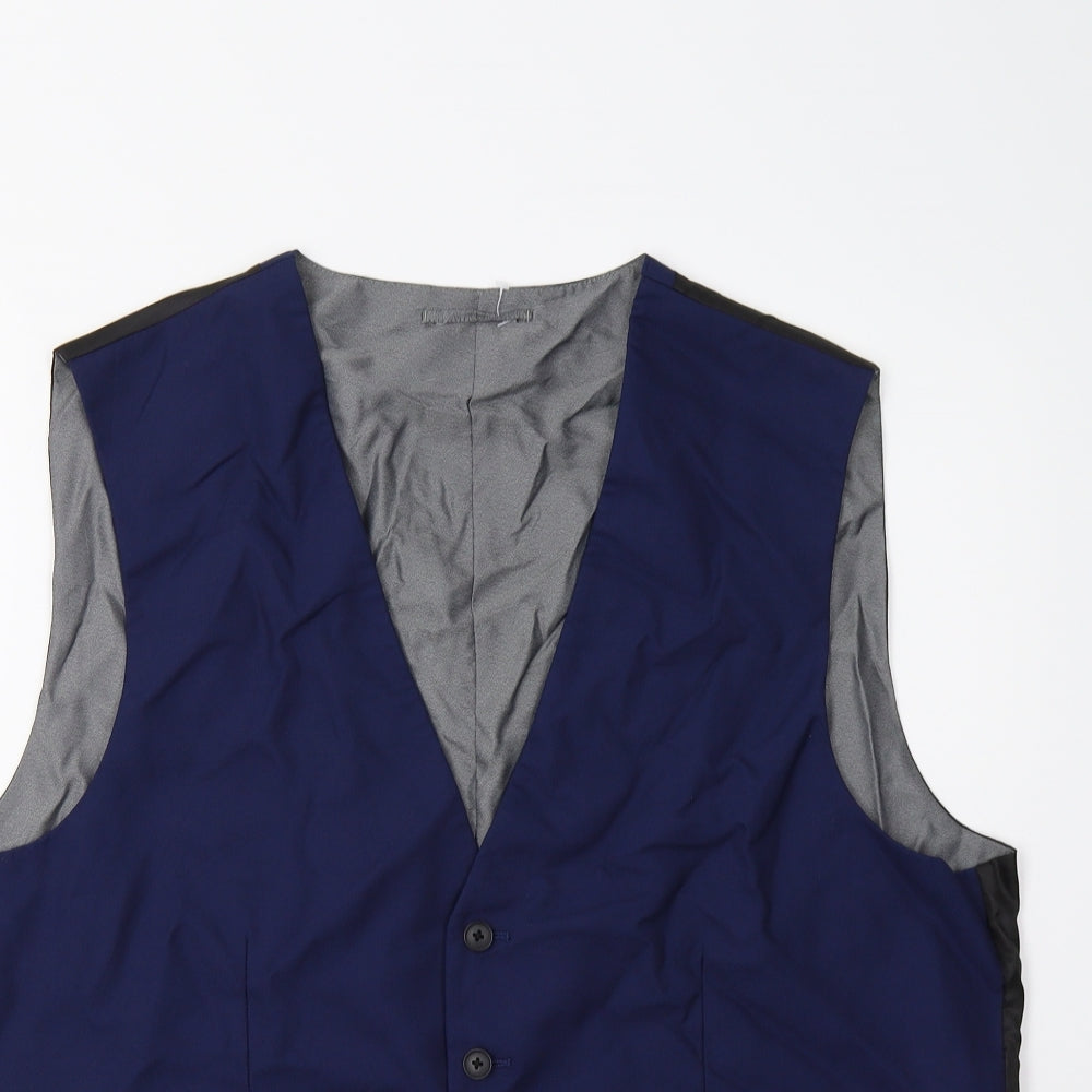 NEXT Mens Blue    Suit Waistcoat Size 48