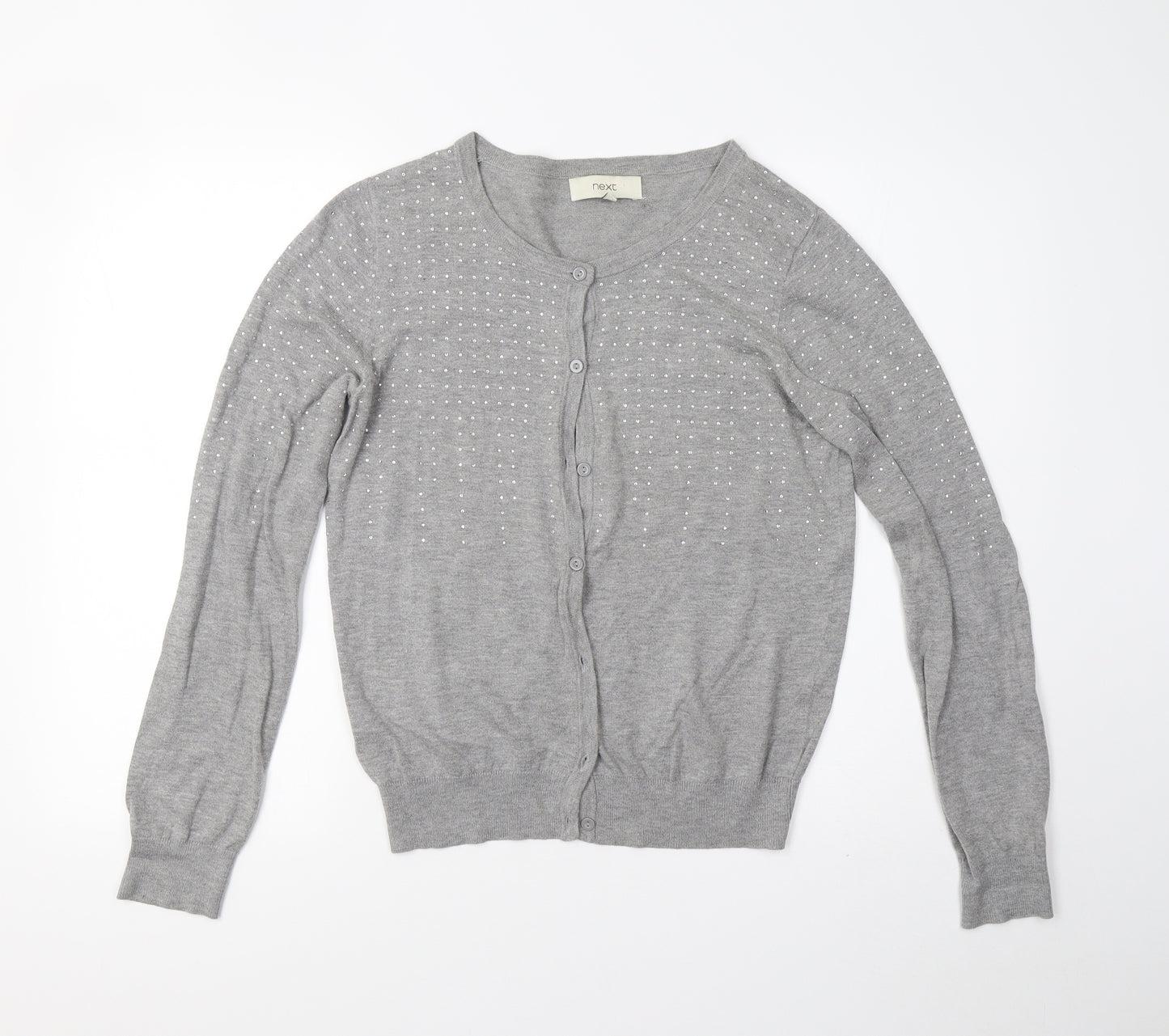 NEXT Womens Grey  Knit Cardigan Jumper Size 10
