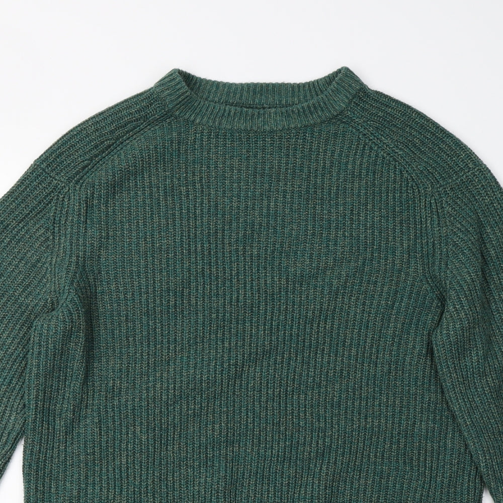 F&F Mens Green  Knit Pullover Jumper Size L