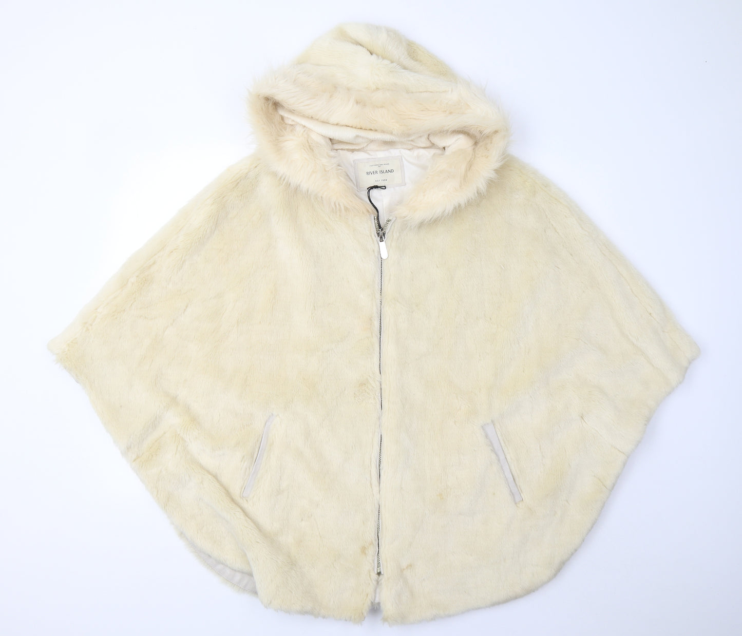 River Island Womens Beige   Overcoat Poncho Size M
