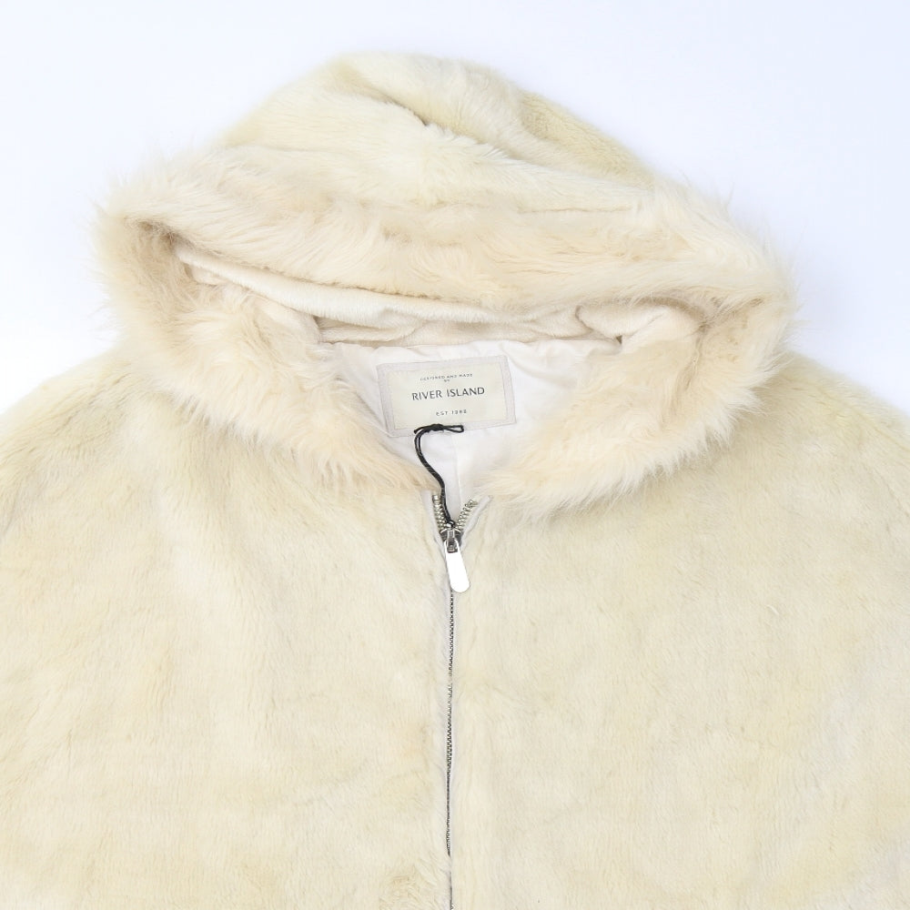River Island Womens Beige   Overcoat Poncho Size M