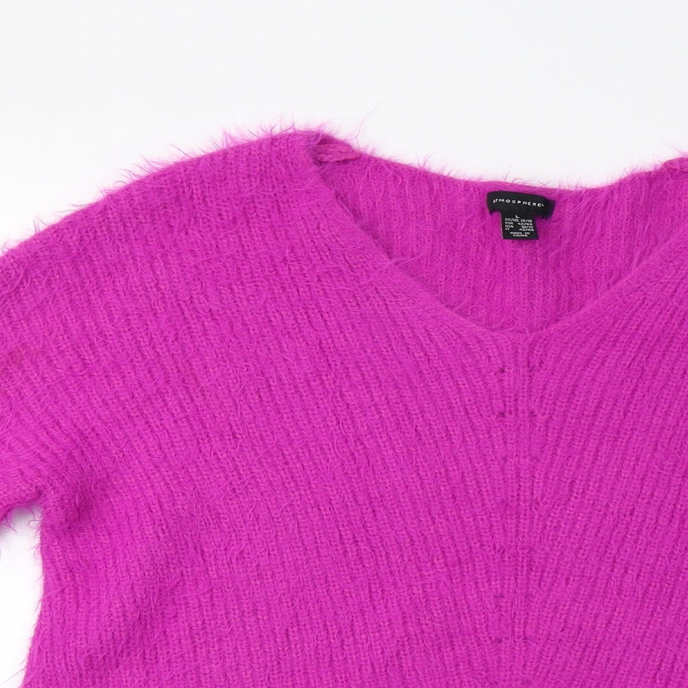 Primark Womens Pink  Knit Pullover Jumper Size L