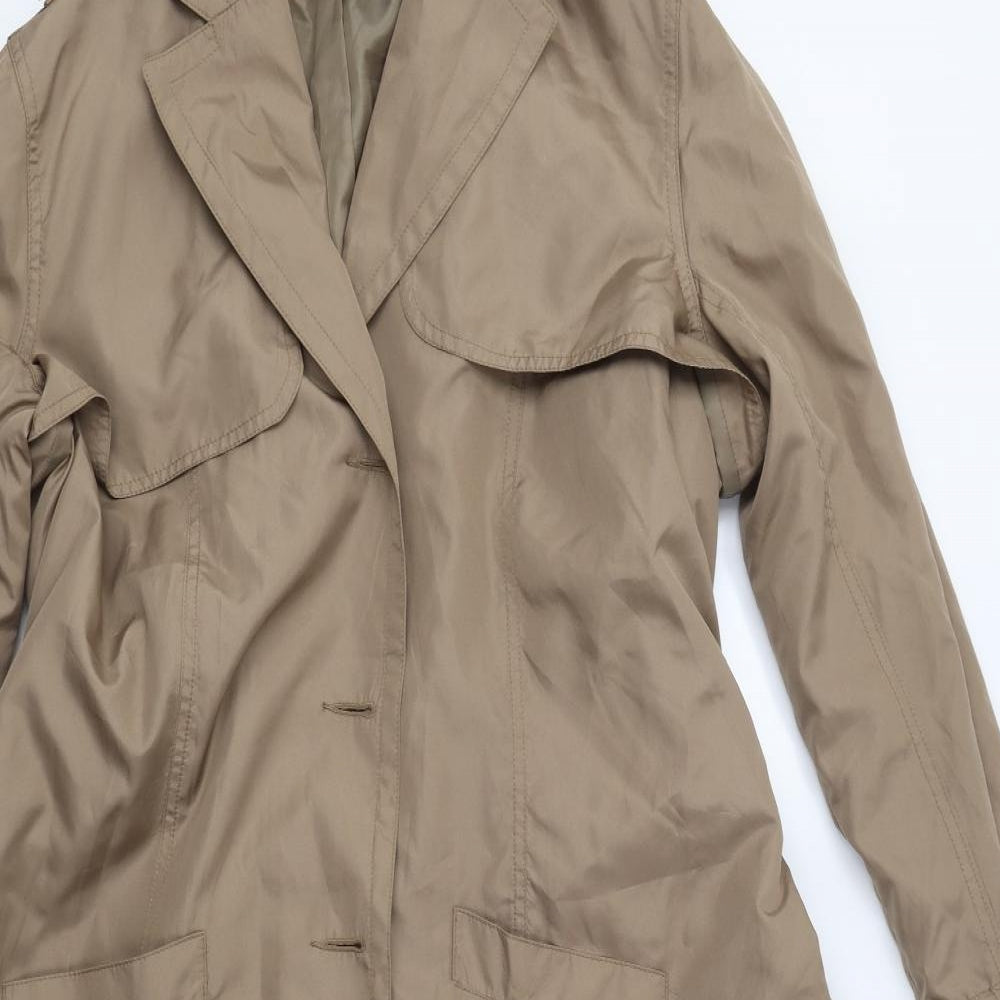 Changes Womens Beige   Trench Coat Coat Size 26