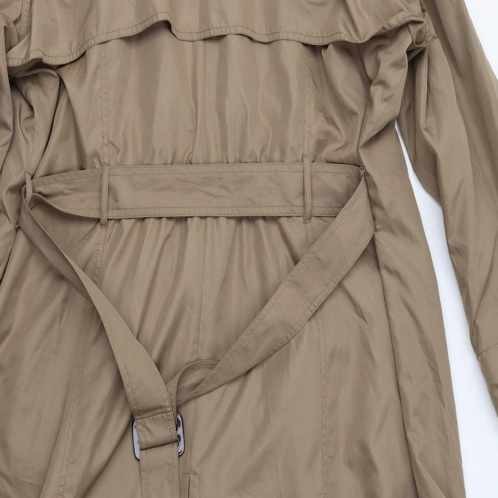 Changes Womens Beige   Trench Coat Coat Size 26