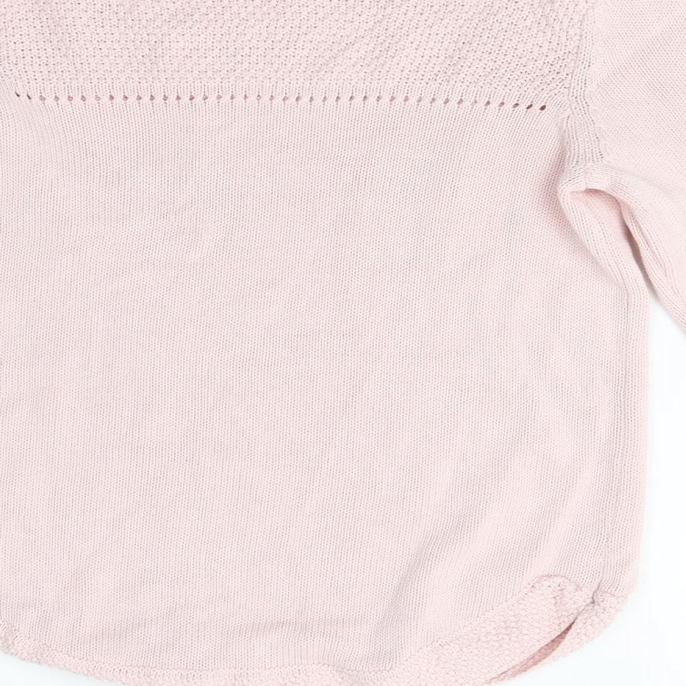 M&S Womens Pink  Knit Pullover Jumper Size 8