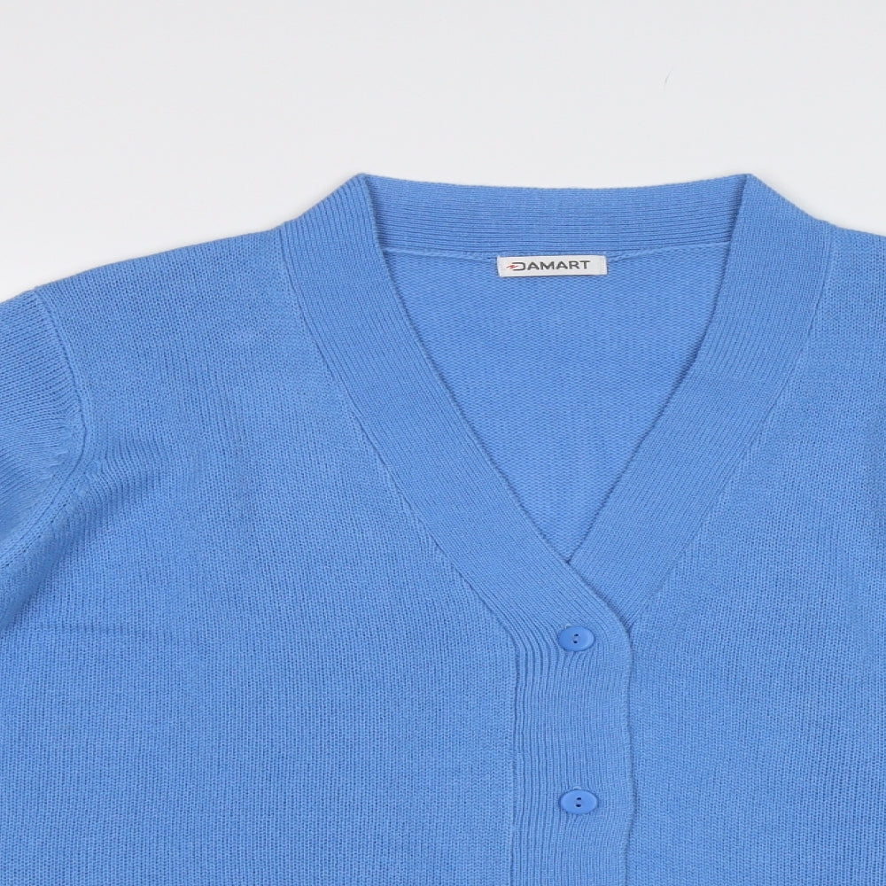 Damart Womens Blue   Cardigan Jumper Size 18