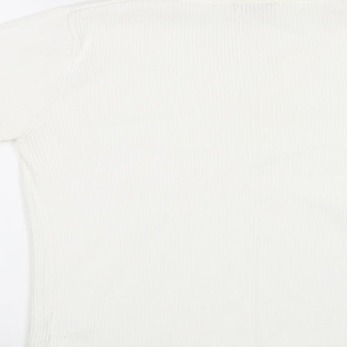 Bonmarché Womens White   Pullover Jumper Size M