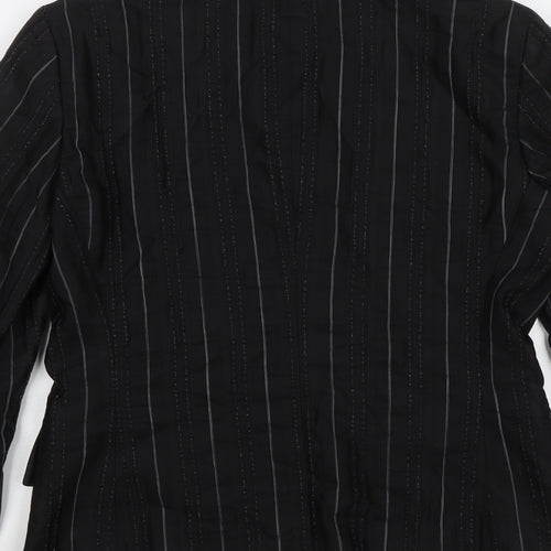 Taifun Collection Womens Black Striped  Jacket Blazer Size 8