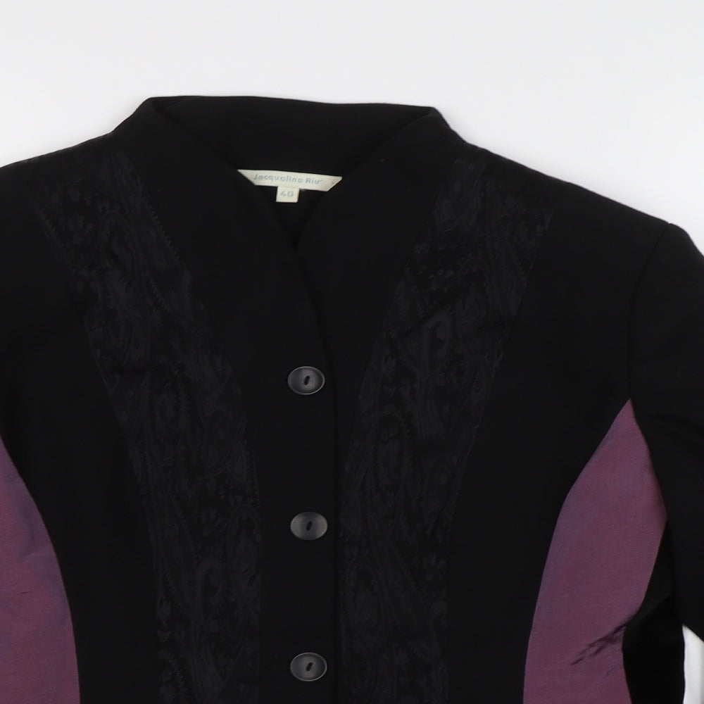 Jacqueline Riu Womens Black   Jacket Blazer Size 12