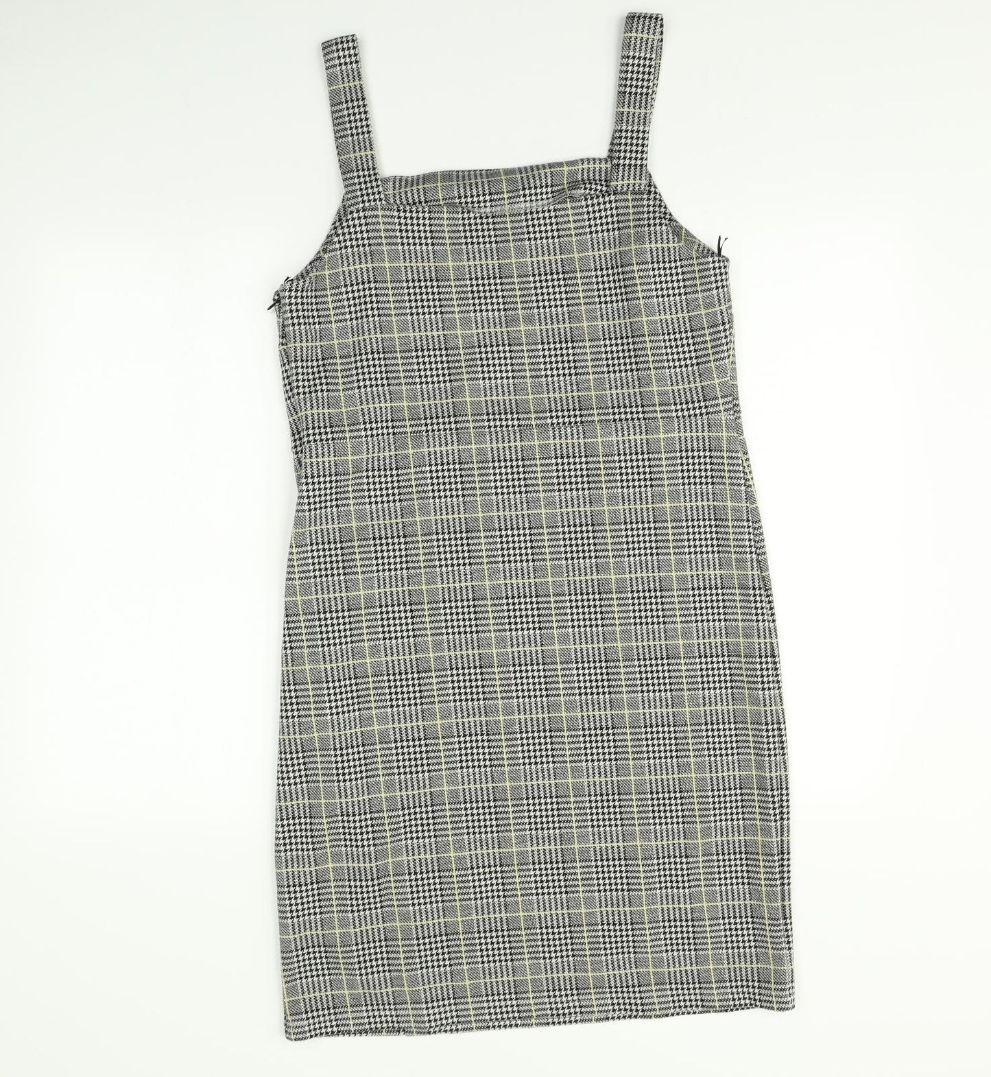 M&Co Womens Multicoloured Check  Pinafore/Dungaree Dress  Size 14