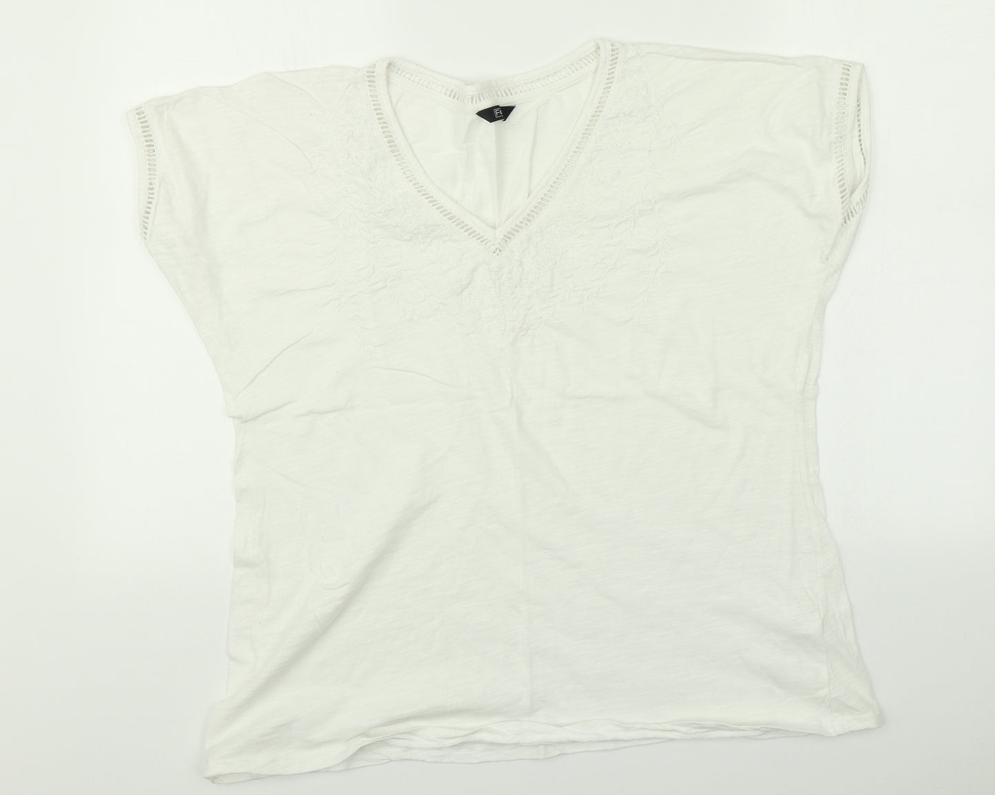 F&F Womens White   Basic T-Shirt Size 18