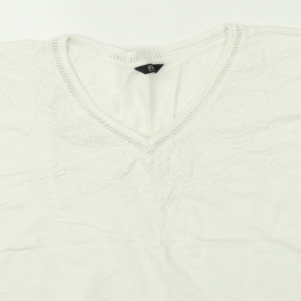 F&F Womens White   Basic T-Shirt Size 18