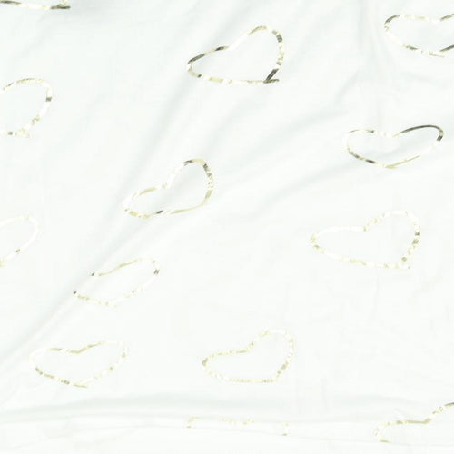 Preworn Womens White    Pyjama Top Size L  - Heart print
