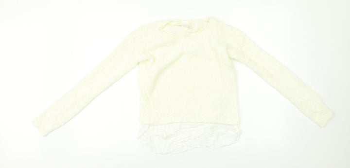 H&M Girls White   Pullover Jumper Size 11-12 Years