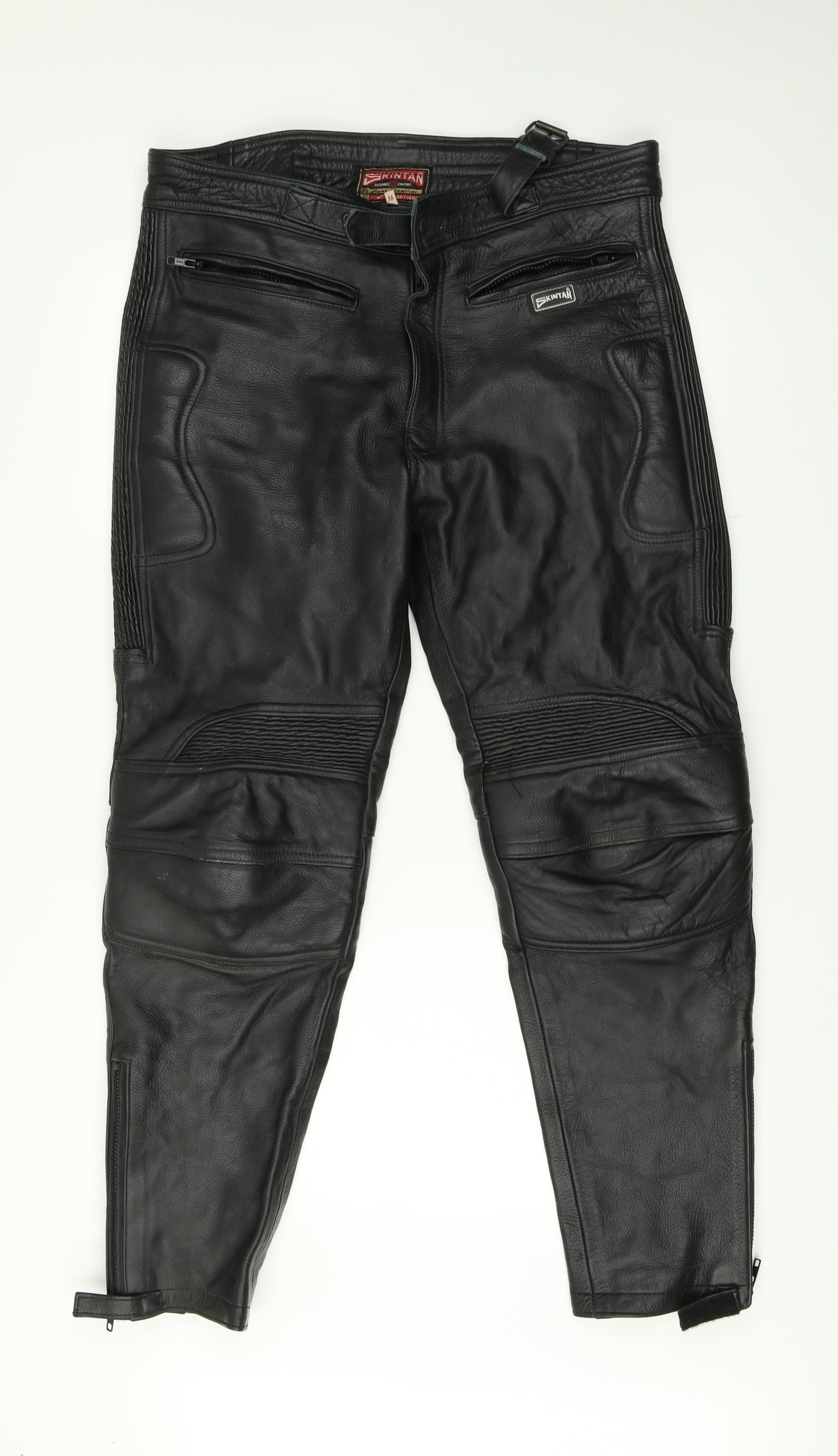 Skintan Mens Black    Trousers Size 36 L29 in - Motorbike trousers, real leather