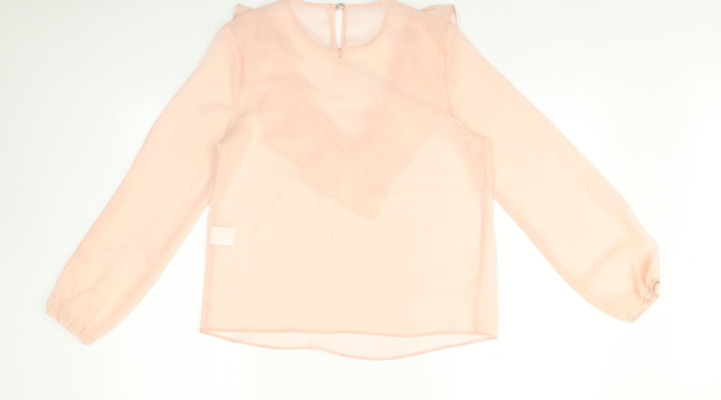 Preworn Womens Pink    Blouse Size 10