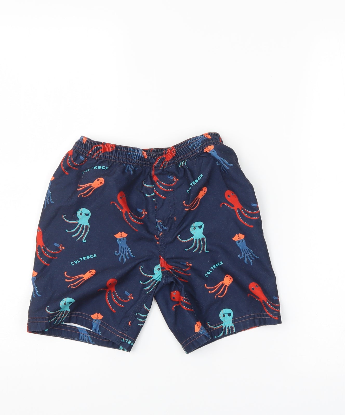 Saltrock Boys Blue Animal Print  Bermuda Shorts Size 5-6 Years - swimming shorts