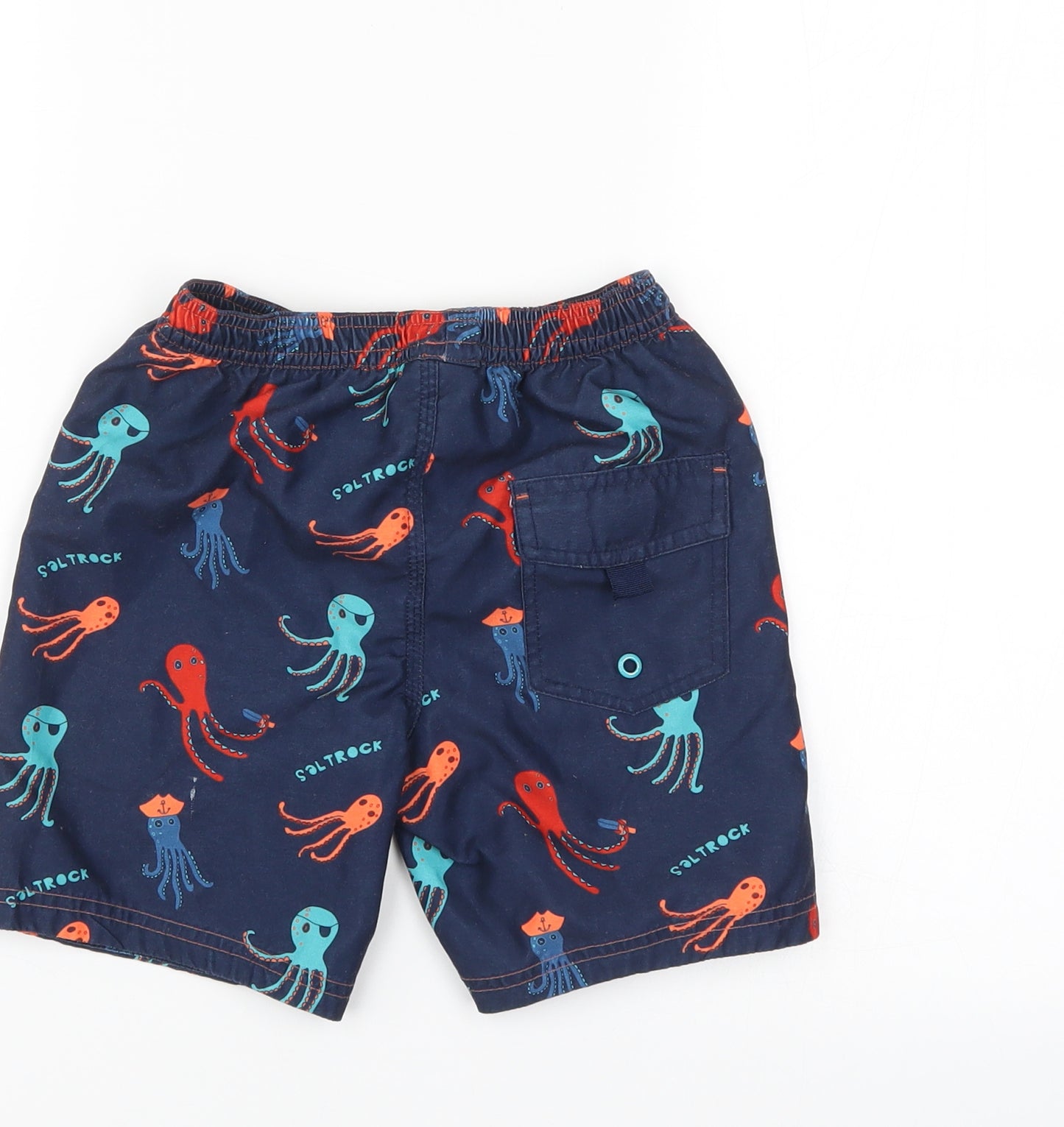 Saltrock Boys Blue Animal Print  Bermuda Shorts Size 5-6 Years - swimming shorts