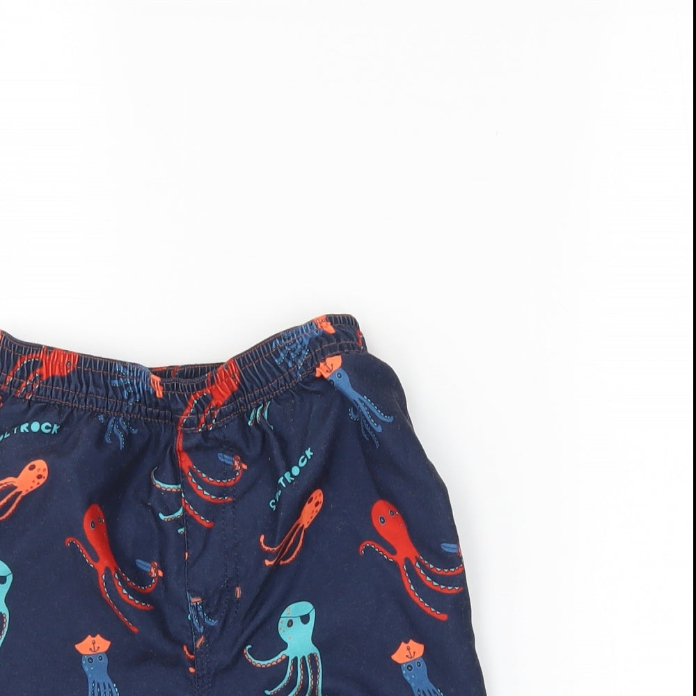 Saltrock Boys Blue Animal Print  Bermuda Shorts Size 5-6 Years - swimming shorts