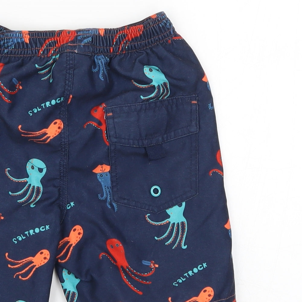 Saltrock Boys Blue Animal Print  Bermuda Shorts Size 5-6 Years - swimming shorts
