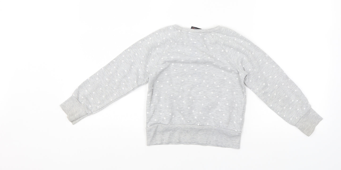 NEXT Girls Grey   Pullover Sweatshirt Size 7 Years