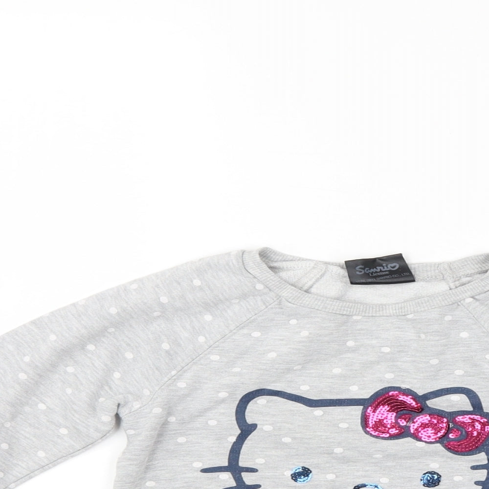 NEXT Girls Grey   Pullover Sweatshirt Size 7 Years