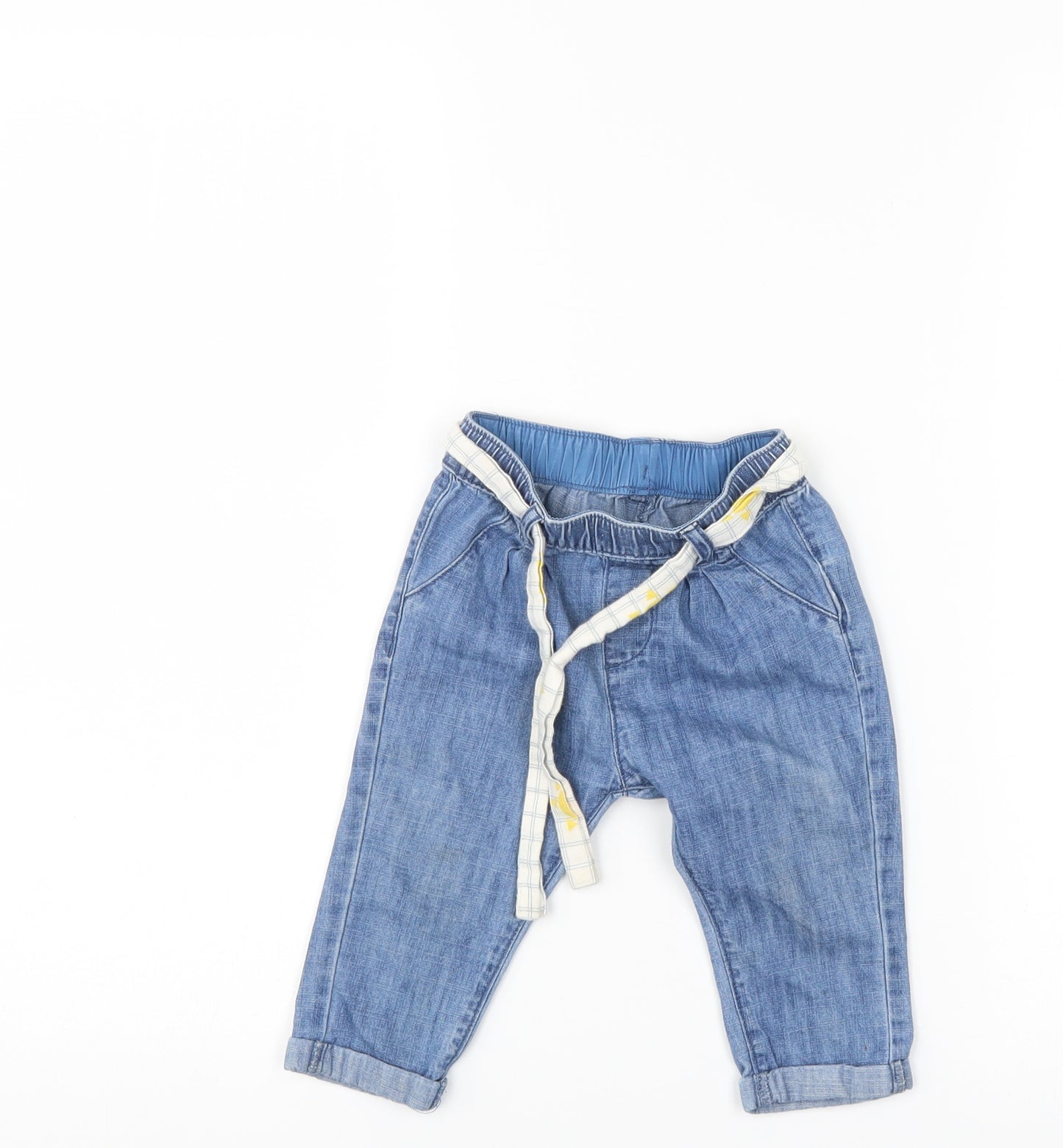 M&S Boys Blue  Denim  Jeans Size 6-9 Months