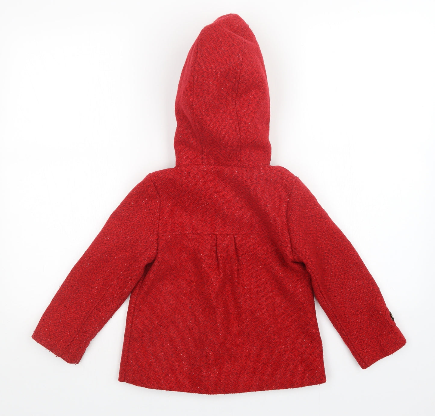 TU Girls Red   Overcoat Coatigan Size 3-4 Years