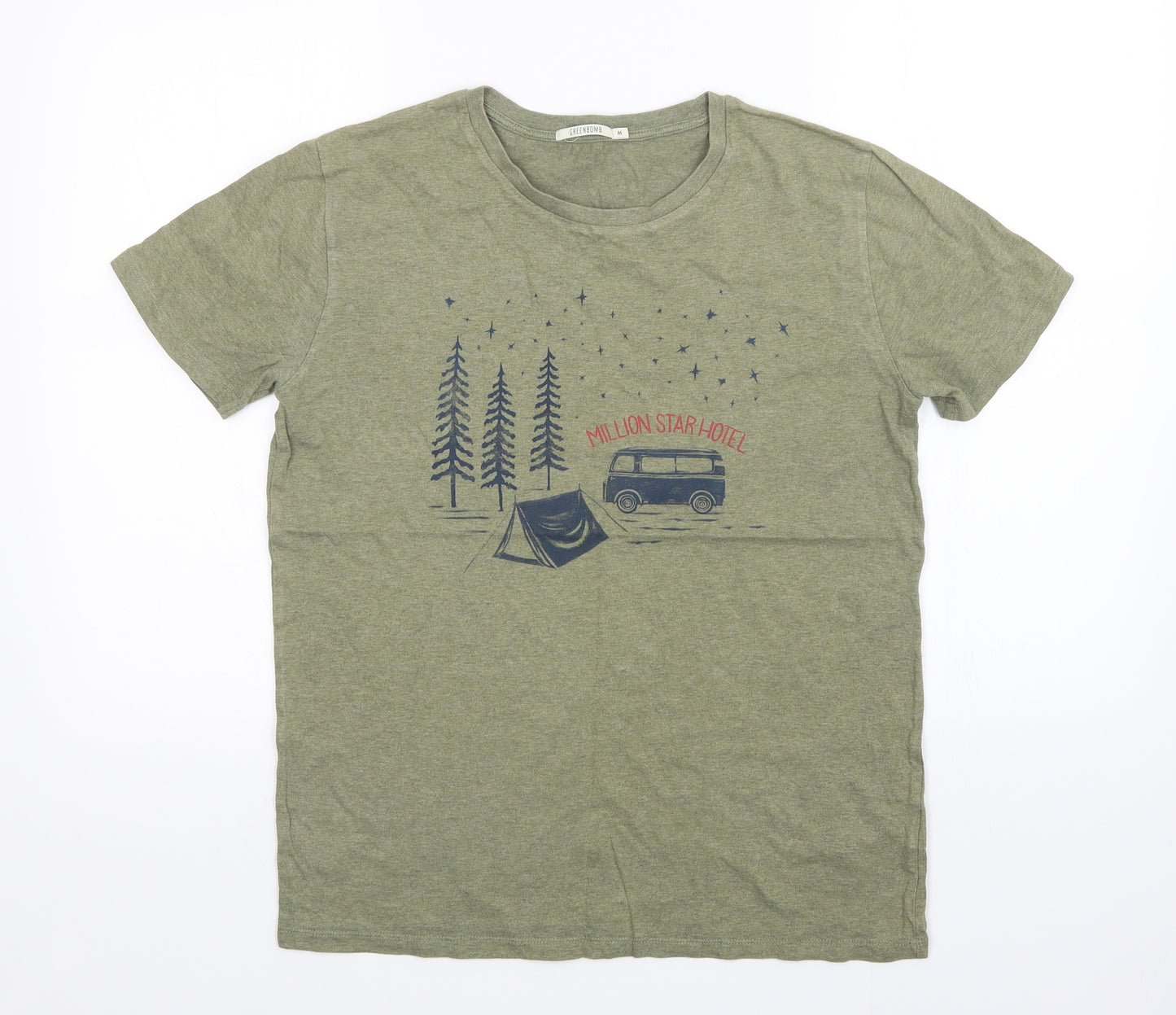 GreenBomb Mens Green    T-Shirt Size M