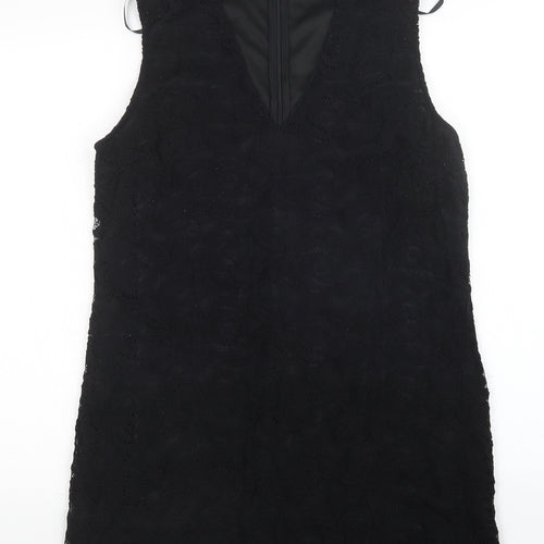 AX Womens Black Floral  Sheath  Size 14