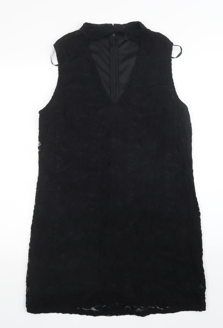 AX Womens Black Floral  Sheath  Size 14