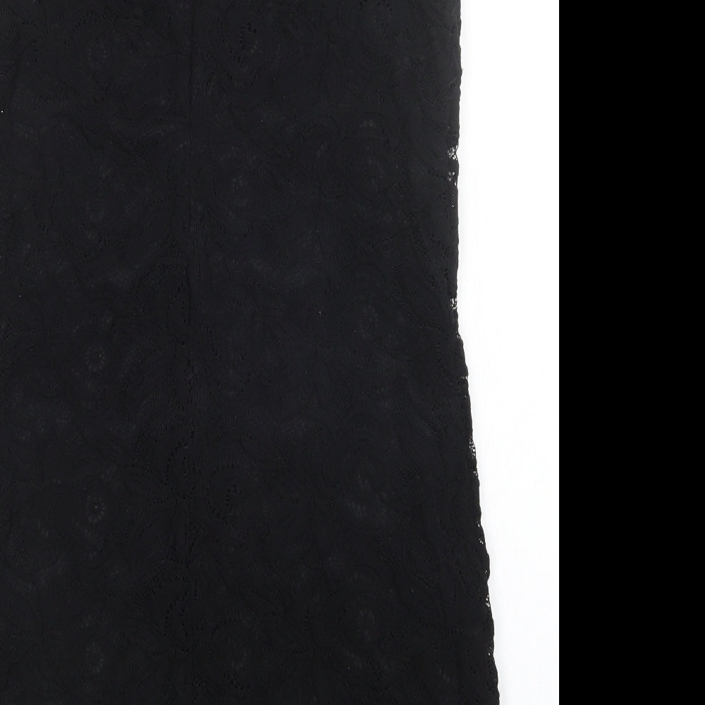 AX Womens Black Floral  Sheath  Size 14