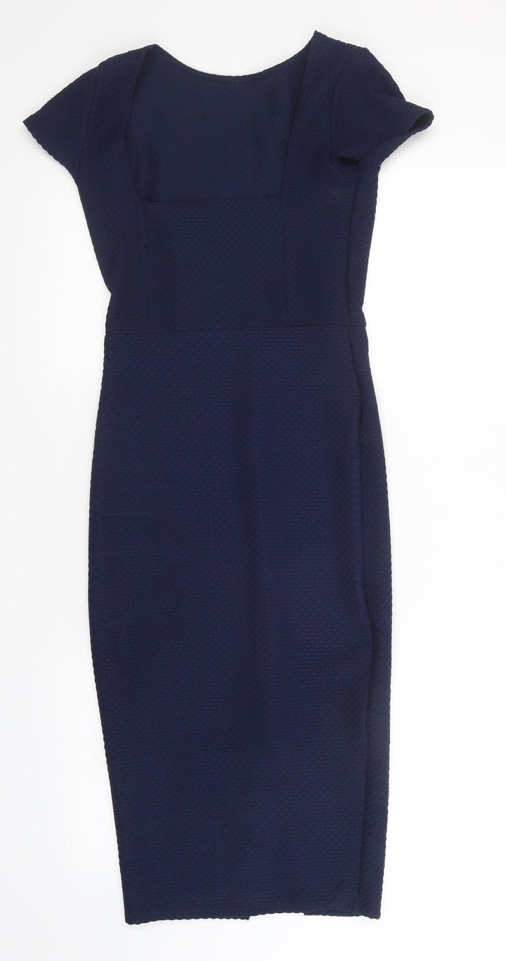 Boohoo Womens Blue Sheath Size 6