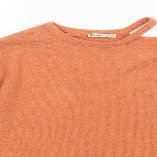 Zara Womens Orange   Pullover Jumper Size S