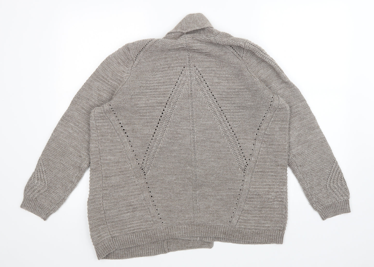 M&s Womens Brown   Cardigan Jumper Size 16