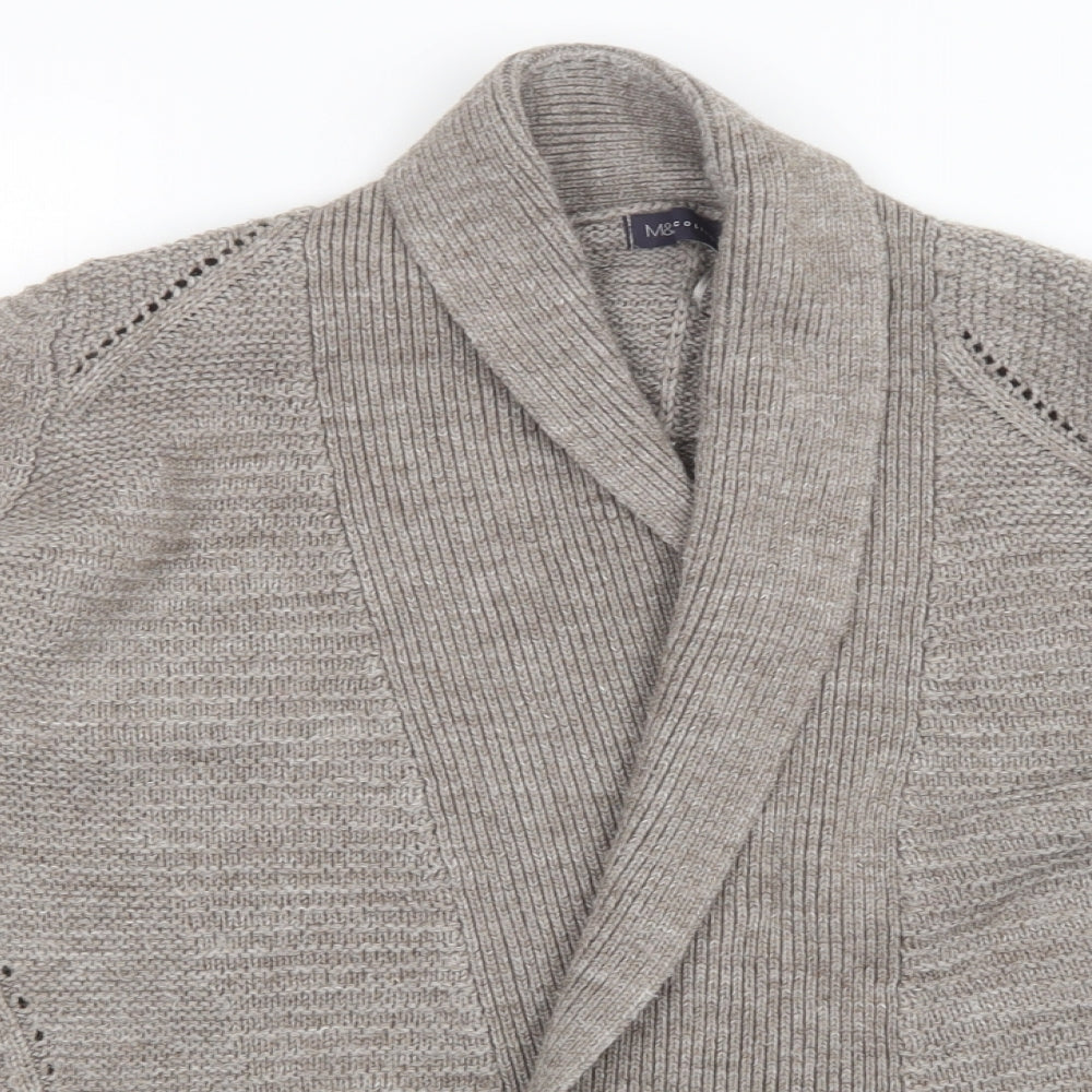 M&s Womens Brown   Cardigan Jumper Size 16