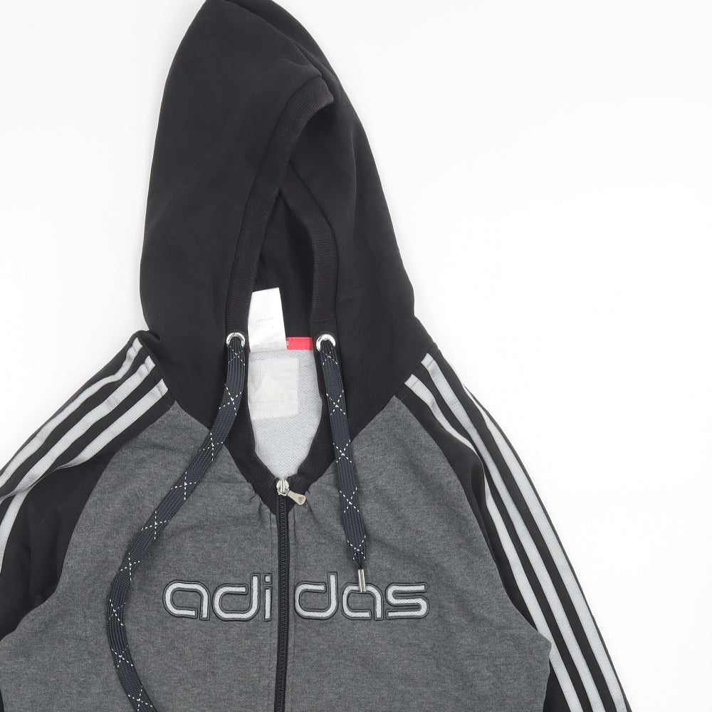 adidas Womens Grey   Full Zip Hoodie Size 16