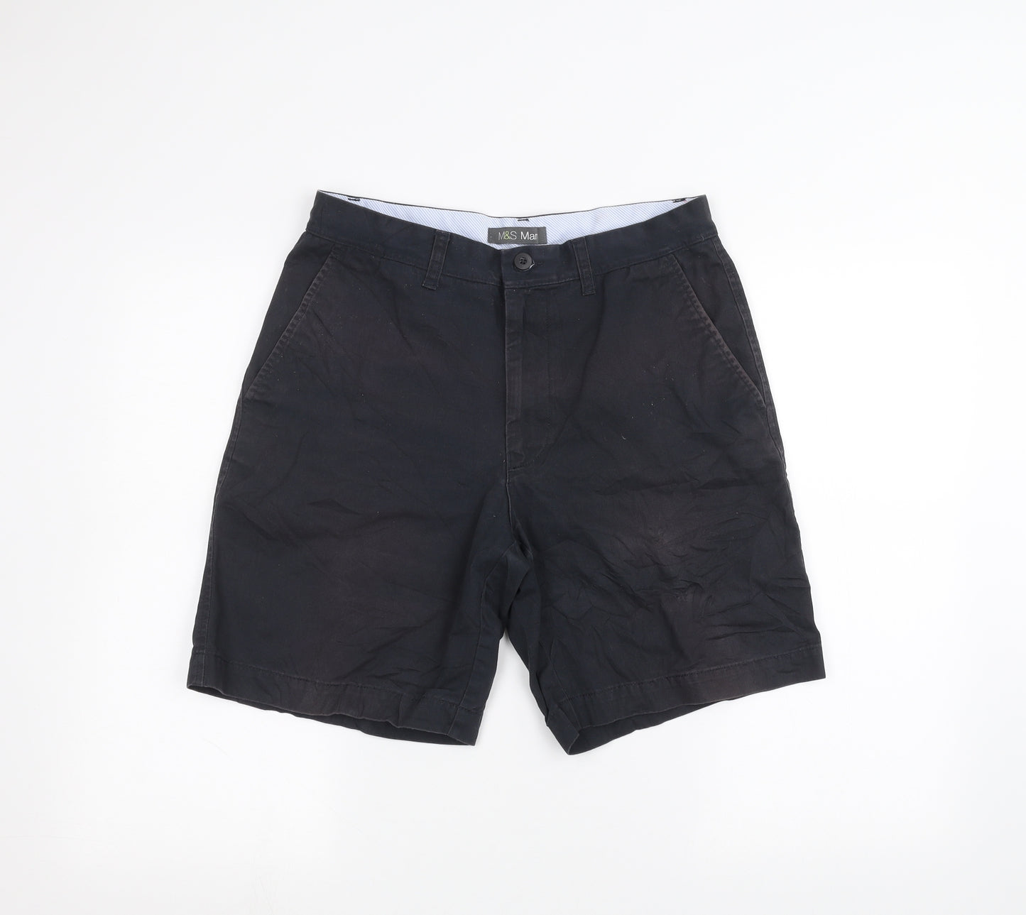 Marks and Spencer Mens Blue   Chino Shorts Size M