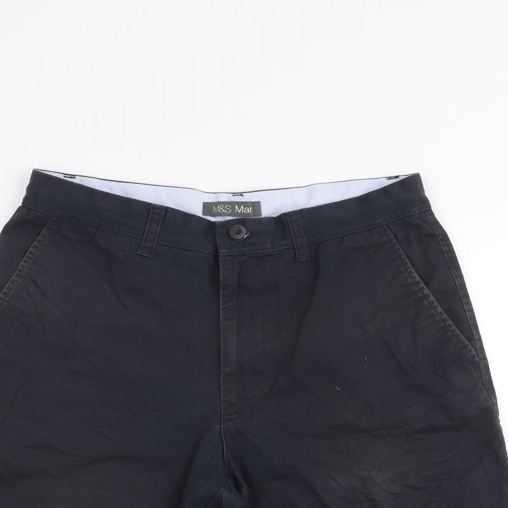 Marks and Spencer Mens Blue   Chino Shorts Size M