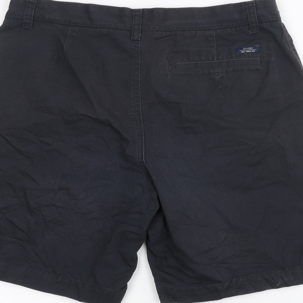 Marks and Spencer Mens Blue   Chino Shorts Size M