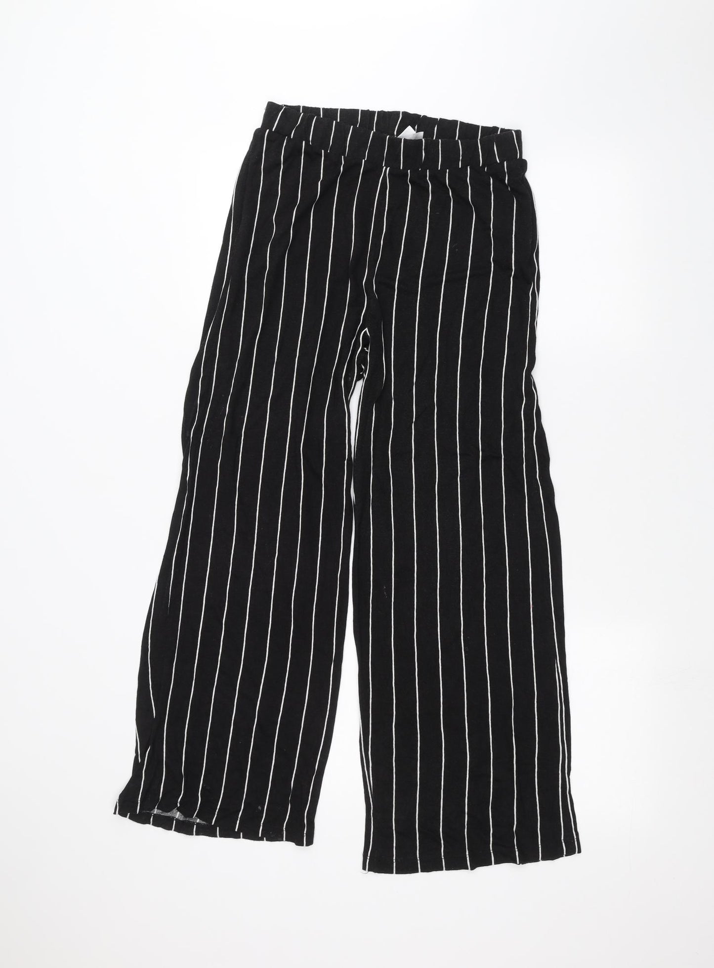 H&M Womens Black Striped  Trousers  Size M L23 in