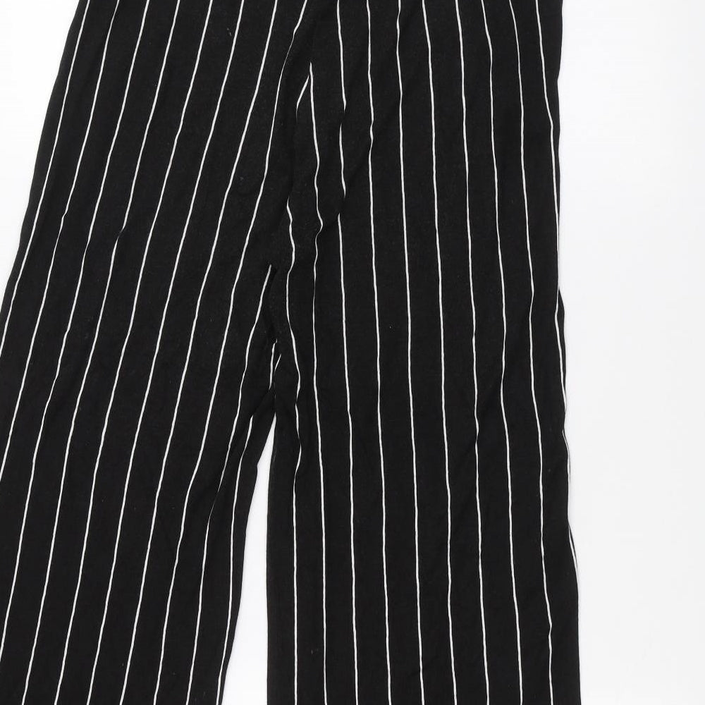 H&M Womens Black Striped  Trousers  Size M L23 in