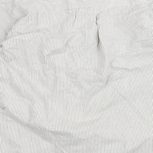Lee Valley Mens White Striped   Dress Shirt Size L