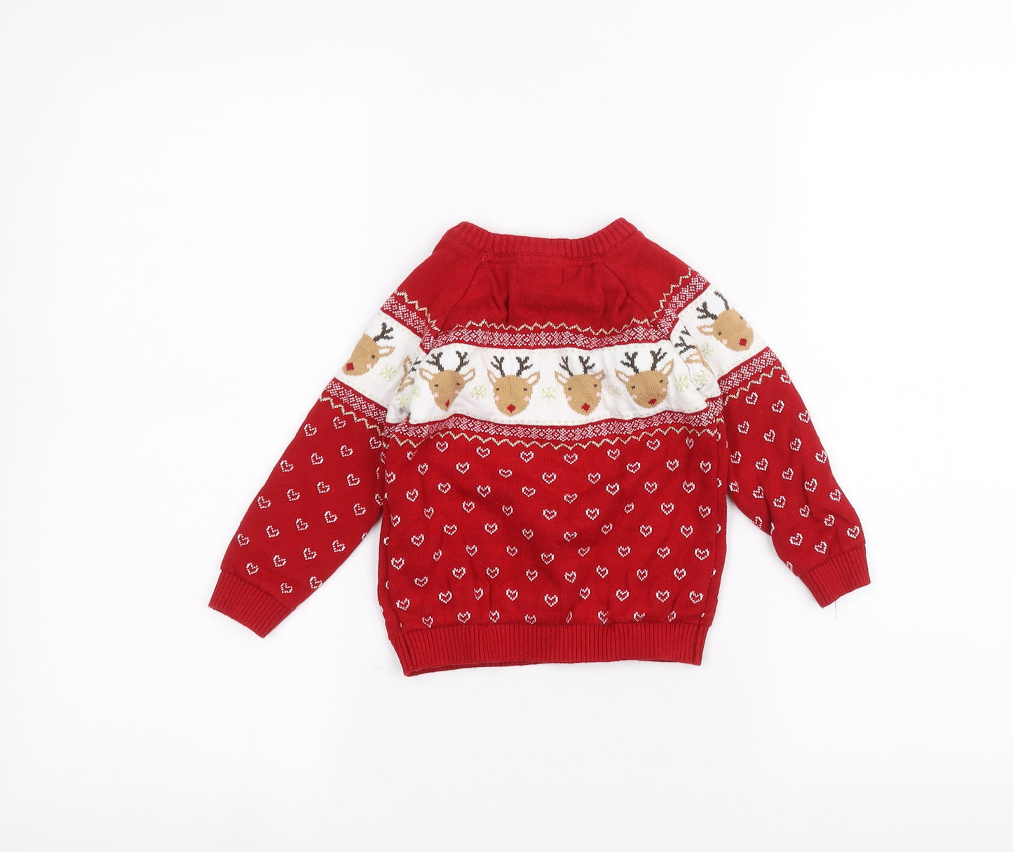 Primark Baby Red   Pullover Jumper Size 18-24 Months  - Christmas jumper