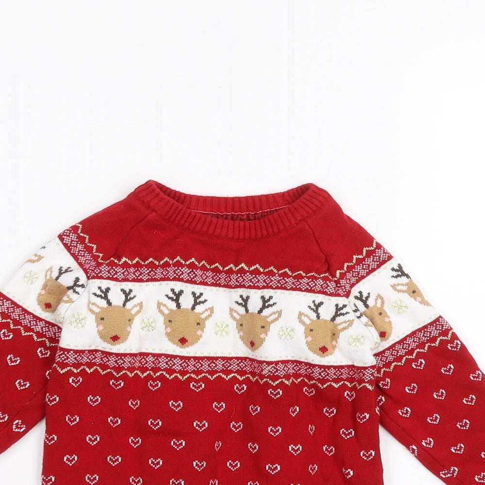 Primark Baby Red   Pullover Jumper Size 18-24 Months  - Christmas jumper
