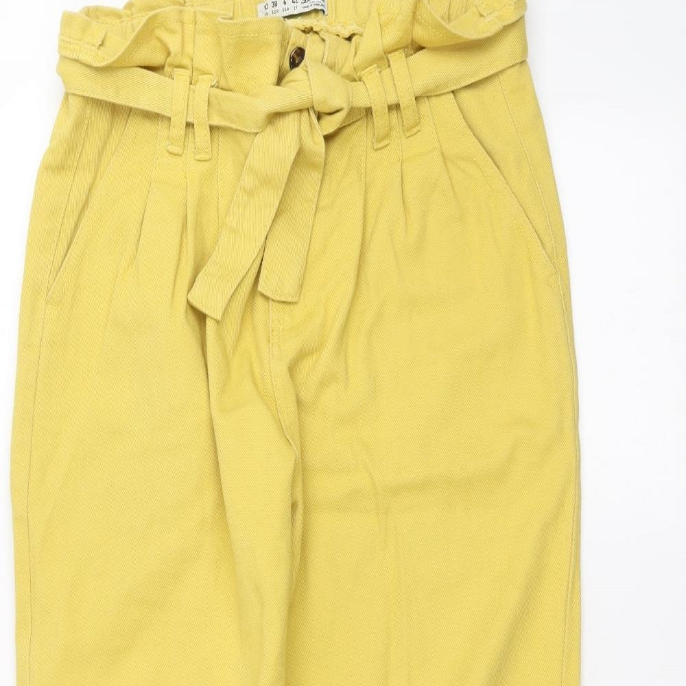 Denim & Co. Womens Yellow   Straight Jeans Size 10 L24 in