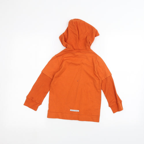 Preworn Girls Orange   Pullover Hoodie Size 4 Years