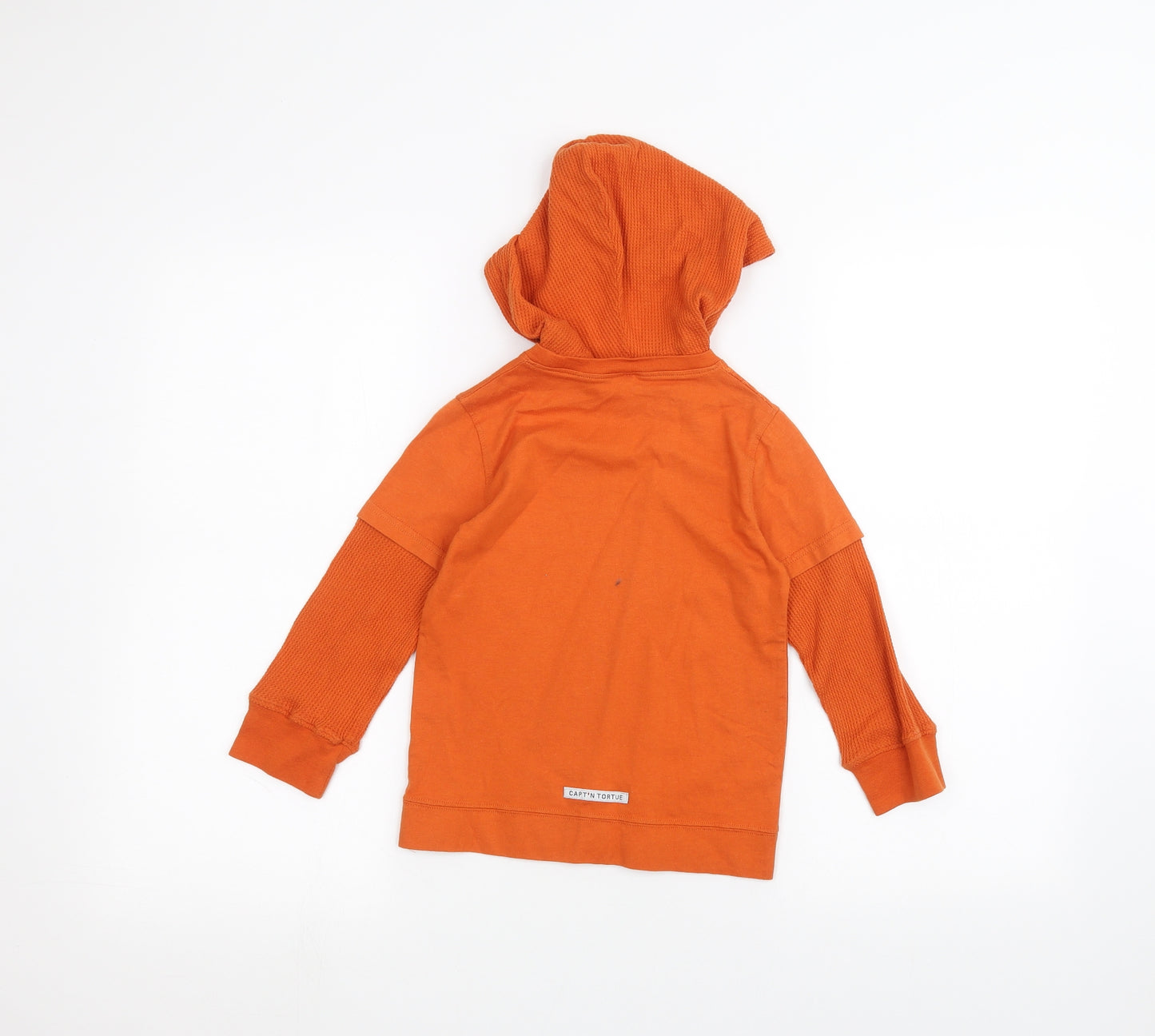 Preworn Girls Orange   Pullover Hoodie Size 4 Years